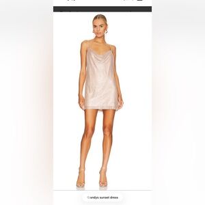 Women's Mini Dress in Shimmering gold